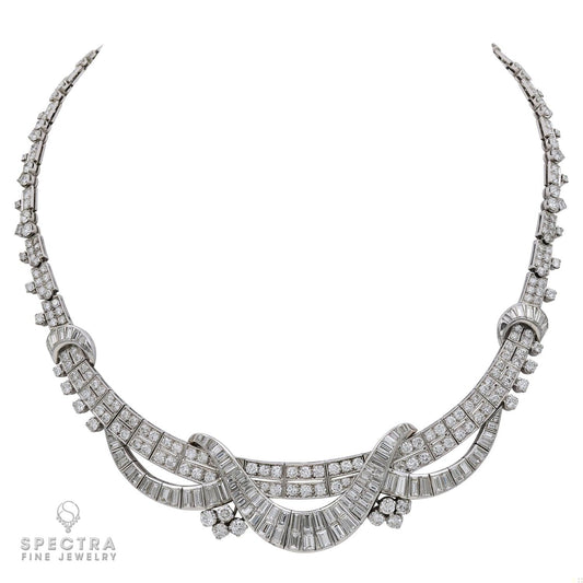 Vintage 32.50 cts. Diamond Necklace in Platinum