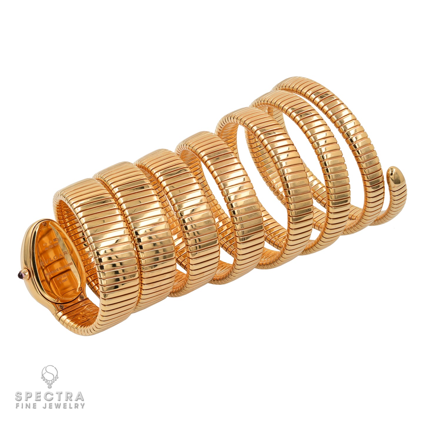 Bulgari Serpenti Rose Gold 7-Coil Diamond Bracelet Watch