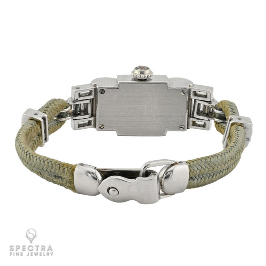 Cartier Vintage Platinum & 3.00ctw Diamond Watch | Rockefeller Provenance