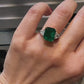 Spectra Fine Jewelry 4.09 ct. Colombian Emerald Diamond Engagement Ring