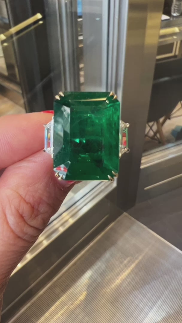 Spectra Fine Jewelry 18.38 ct. Emerald Cocktail Ring