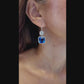 Spectra Fine Jewelry's Sparkling Sapphire Diamond Halo Earrings