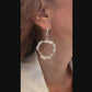 Palmiero Diamond White Gold Drop Hoop Earrings