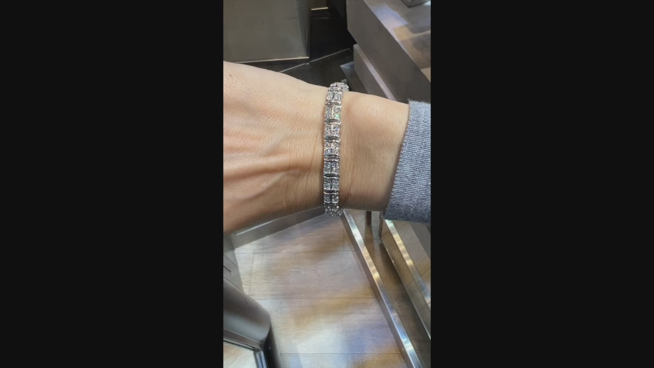 Contemporary Diamond Line Tennis Bracelet 5.20ct