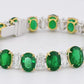 Spectra Fine Jewelry 37.24cts. Emerald Diamond Bracelet