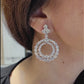 35 Carat Diamond Double Hoop Earrings