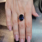 Spectra Fine Jewelry 15.29 cts. Oval Unheated Sapphire Engagement Cocktail Ring