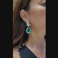 Spectra Fine Jewelry Emerald Cluster Diamond Halo Convertible Drop Earrings