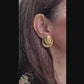 David Webb Vintage Gold Button Earrings