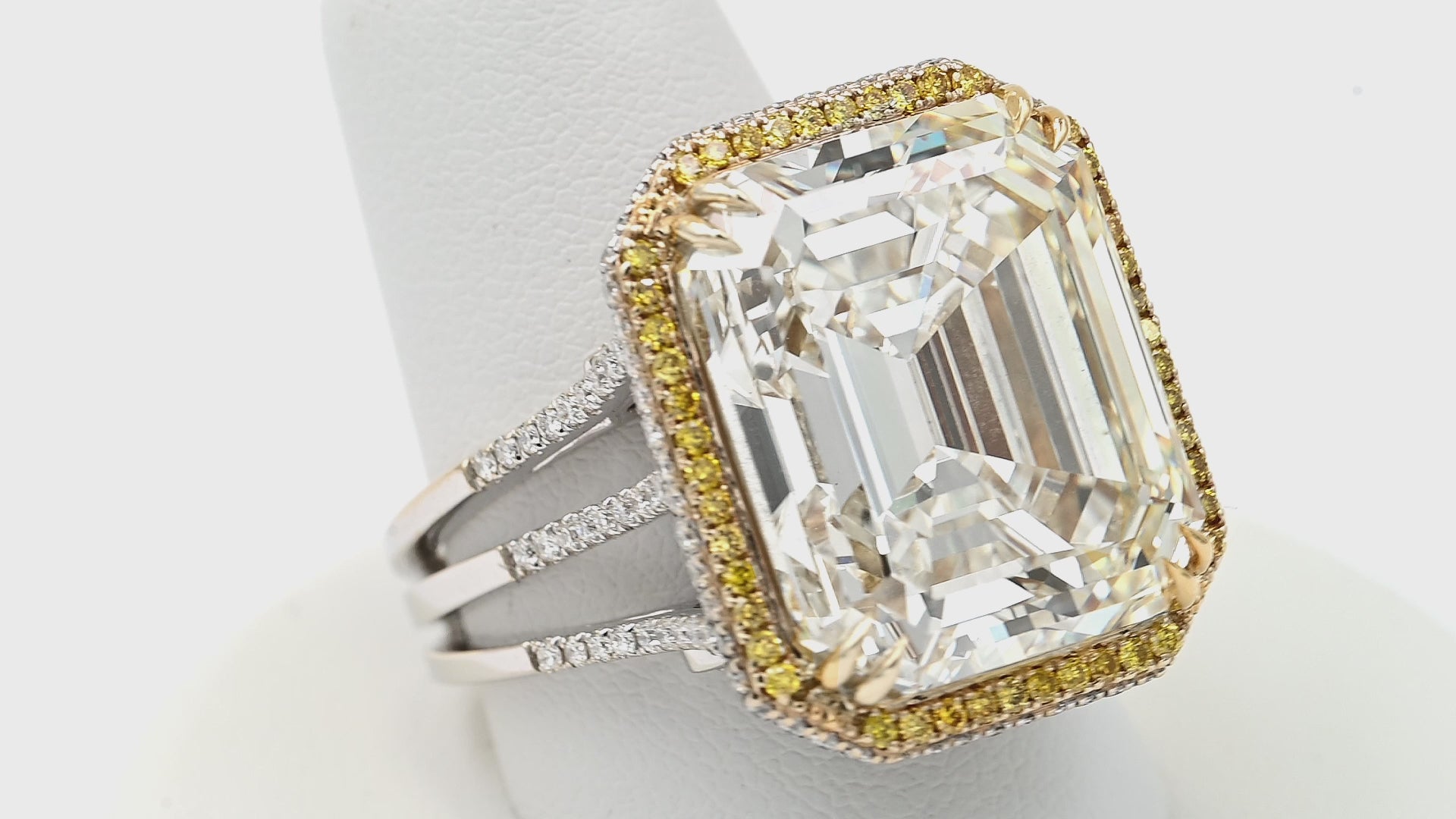 25.14 ct. Emerald-Cut Diamond Gold Ring