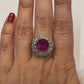 Spectra Fine Jewelry 4.99 ct. Ruby Diamond Engagement Bombe Ring