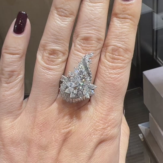 Spectra Fine Jewelry 5.29 cts. Diamond Cluster Cocktail Ring