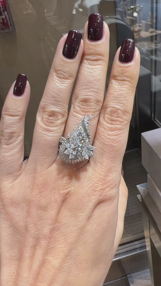 Spectra Fine Jewelry 5.29 cts. Diamond Cluster Cocktail Ring