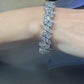 Contemporary Diamond Crosshatch Eternity Tennis Bracelet