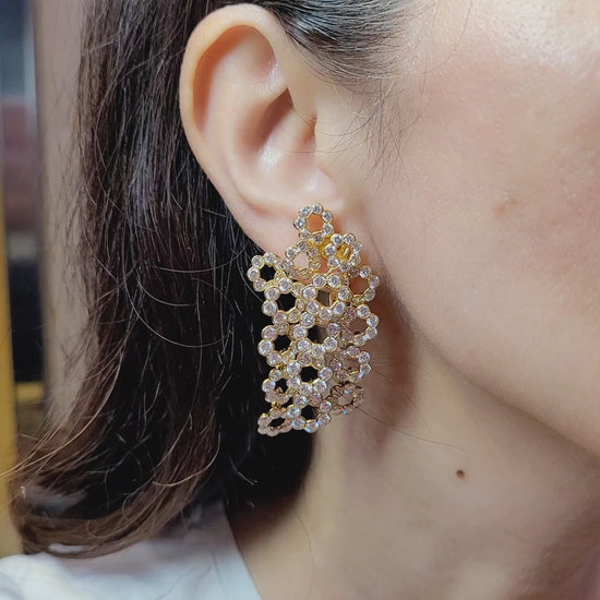 M. Gerard Diamond Chandelier Earrings in 18K Gold, 13.50 Carats