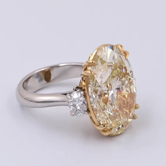 Spectra Fine Jewelry 20.17 Carat GIA Certified Yellow Diamond Ring