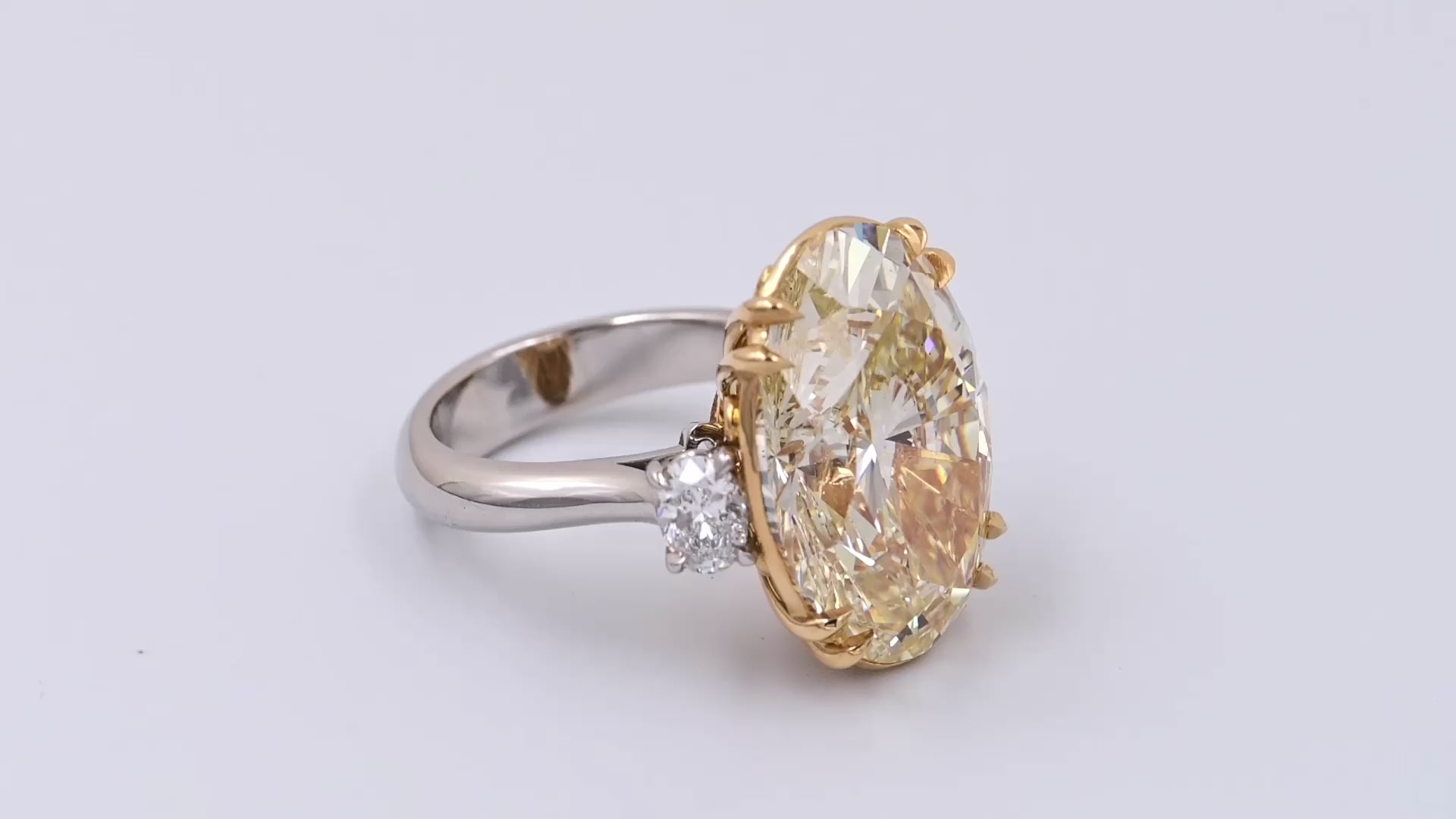 Spectra Fine Jewelry 20.17 Carat GIA Certified Yellow Diamond Ring