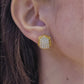 Judith Ripka Vintage Mid-Century Diamond Button Earrings