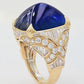 Bulgari 35.72 ct. Ceylon Sapphire Diamond 18K Yellow Gold Ring