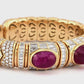 Bulgari Rubies and Diamonds Bracelet in 18k Gold | SSEF Certified