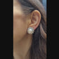 Van Cleef & Arpels Vintage Pearl Diamond Halo Button Earrings