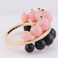 Cartier Pink Opal, Onyx, Diamond Bangle Bracelet