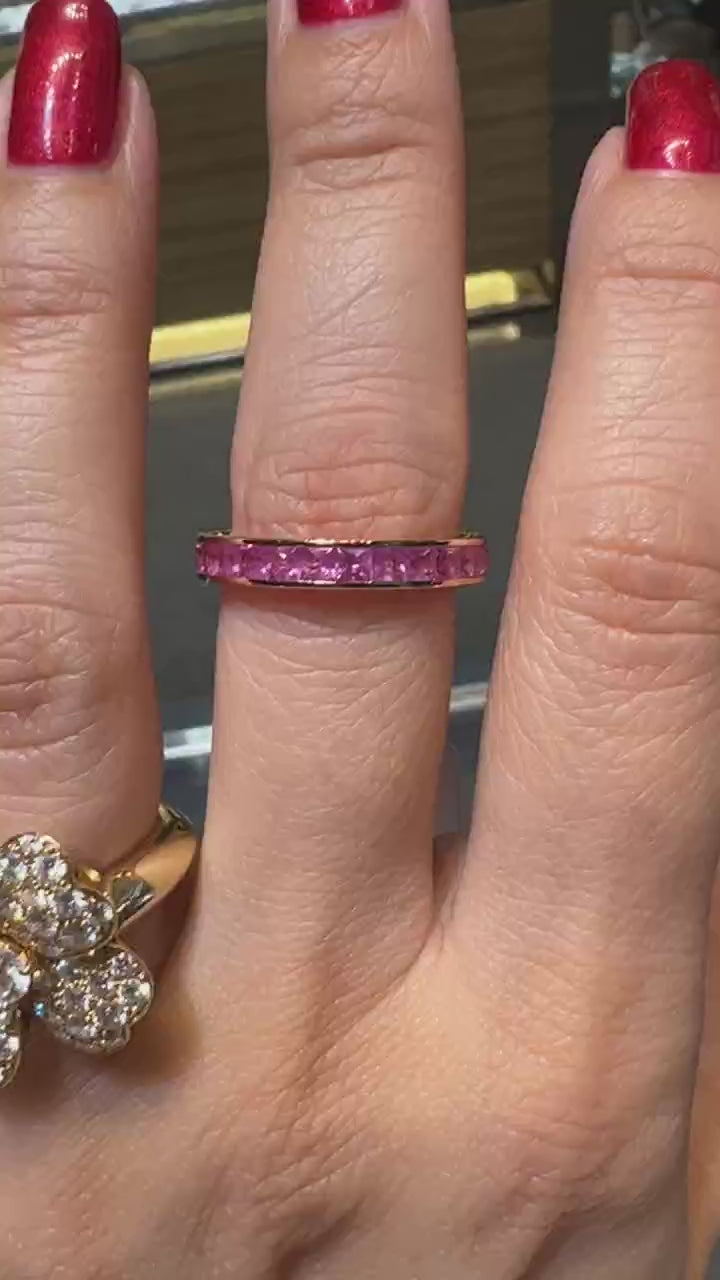 Spectra Fine Jewelry Pink Sapphire Eternity Band