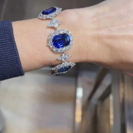 Spectra Fine Jewelry Ceylon Sapphires Diamond Bracelet