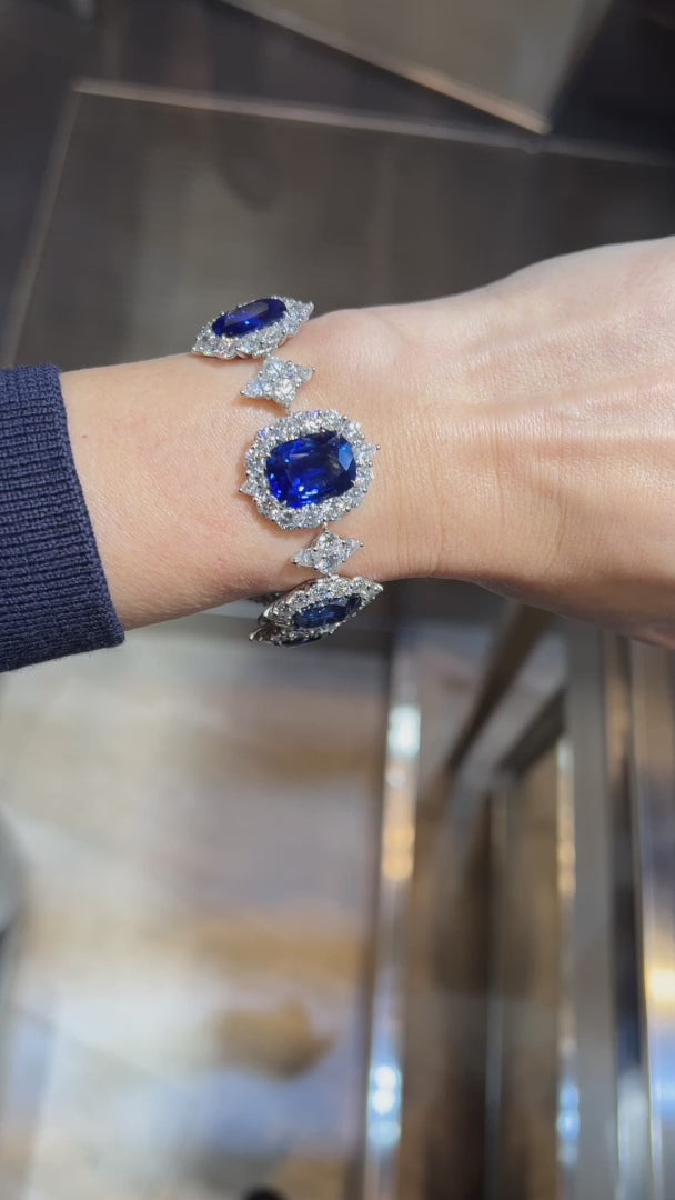 Spectra Fine Jewelry Ceylon Sapphires Diamond Bracelet