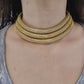Cartier "Africa" Triple-Row Gas Pipe Necklace, 18k Gold, 1988