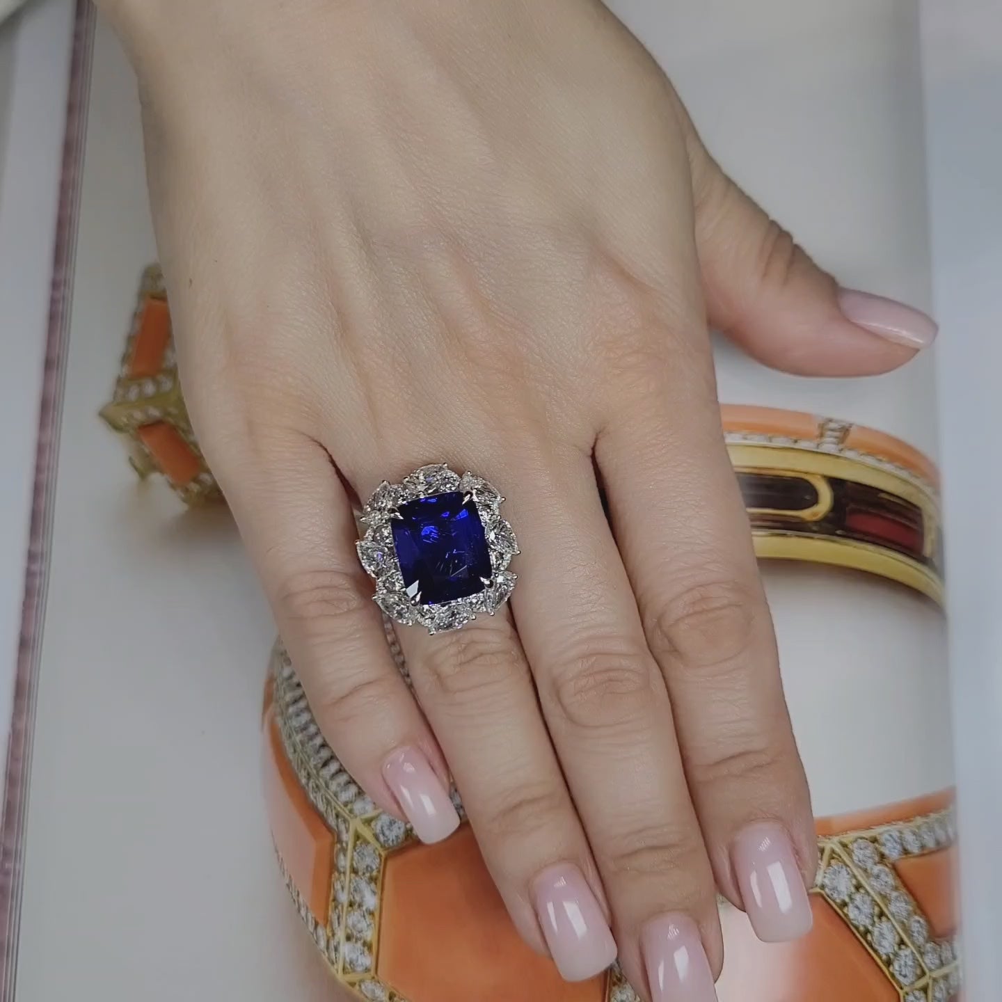 Spectra Fine Jewelry 11.43 ct. No Heat Ceylon Sapphire Ring