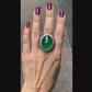 37.0 ct. Emerald Ruby Diamond Cocktail Bombé Ring