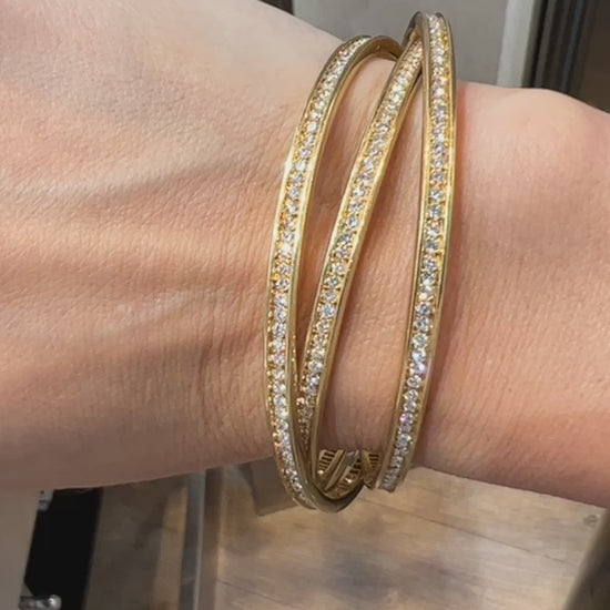 Cartier Diamond 18K Gold Trinity Bracelet