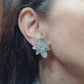 40.22 cts. Diamond Cluster Earrings in Platinum & 18K Gold