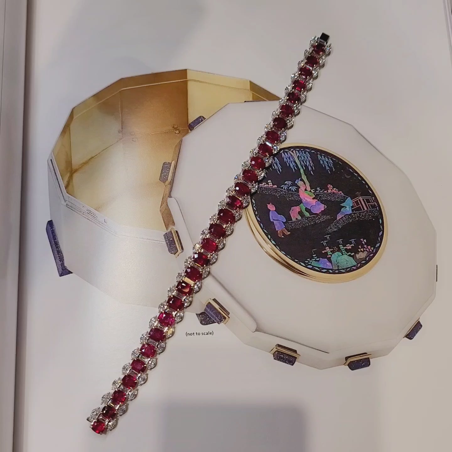 Spectra Fine Jewelry 26.21 cts. Burma Ruby & Diamond Line Bracelet