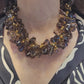 Smokey Topaz Beaded Necklace in 22k Gold
