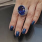 Spectra Fine Jewelry 29.83 ct. Sapphire Diamond Cocktail Bombe Ring