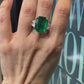 Spectra Fine Jewelry 11.68 ct. Emerald Diamond Three-Stone Engagement Ring