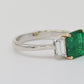 Spectra Fine Jewelry 2.11ct Colombian Emerald Diamond Platinum Ring